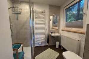 worpswede ferienhaus waldhaus modernes badezimmer