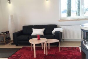 worpswede ferienhaus waldhaus wohnbereich couch tisch
