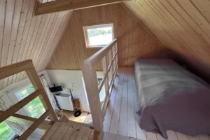 worpswede ferienwohnung weitblick schlafbereich schlafboden bett 1