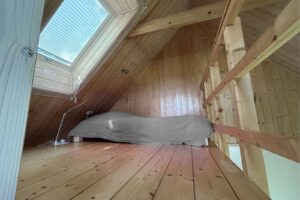 worpswede ferienwohnung weitblick schlafbereich schlafboden bett 2